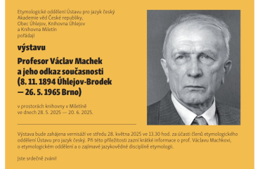 Výstava profesor Václav Machek Výstava profesor Václav Machek